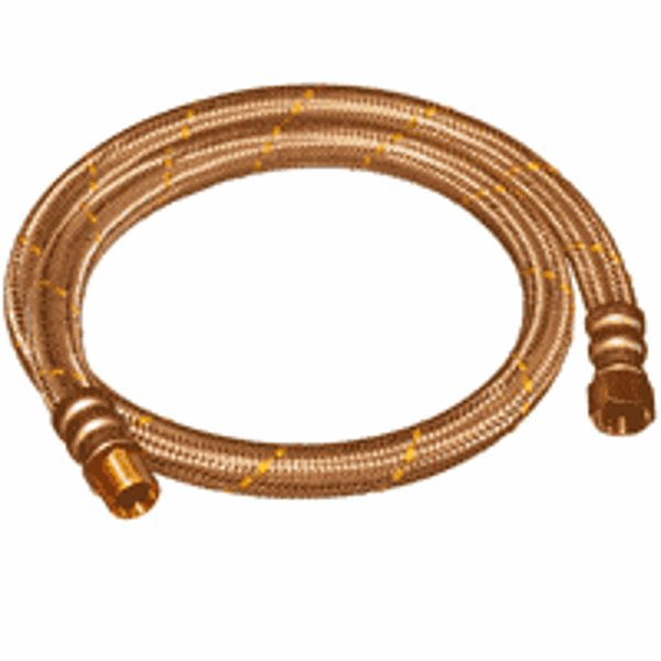 1/2''Braided Hose 1.2m Long 1/2 Fbsp Cone X 1/2 Mbsp Gas Components